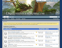 Tablet Screenshot of dragonlanceforums.com